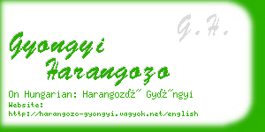 gyongyi harangozo business card